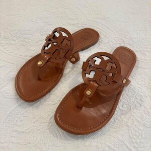 Tory Burch Vintage Vachetta Leather Miller Sandals